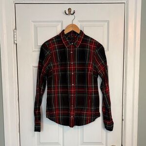 J.Crew Red and Black Plaid Shirt